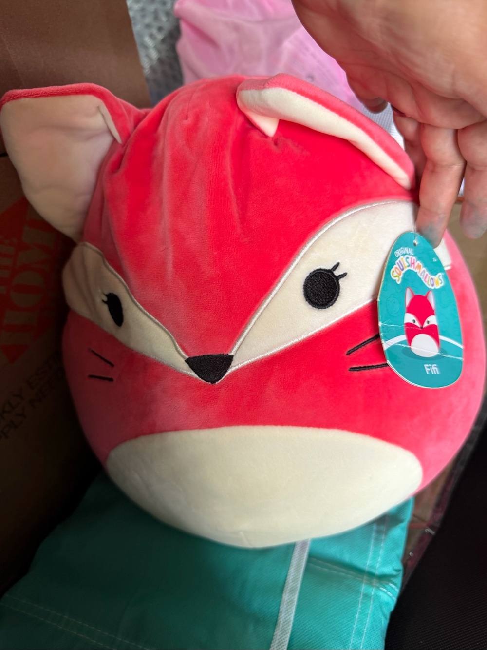 Squishmallows Fifi Fox Plush - Pink and Cream